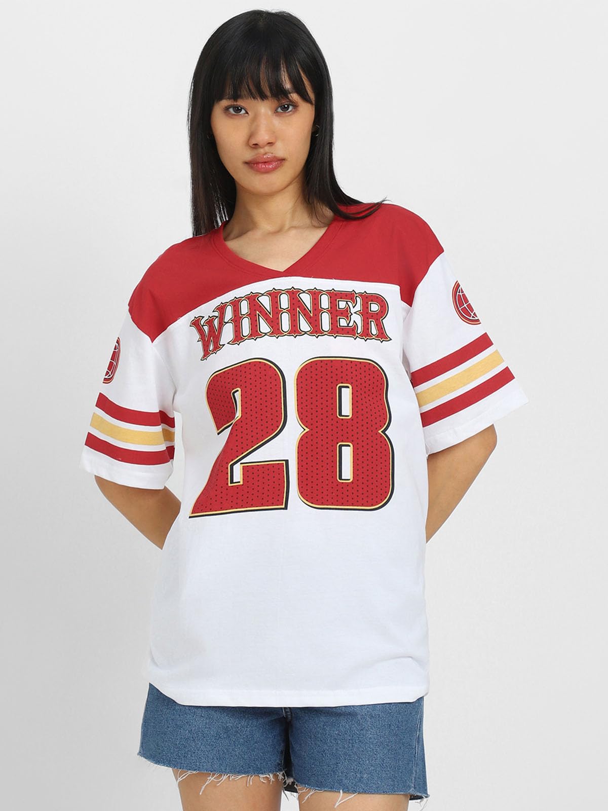 Juneberry 100% Pure Cotton Oversized Loose Baggy Fit Drop Shoulder Cool Graphic Prinred Half Sleeve T-Shirts For Women & Girls (