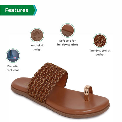 Ortho Joy Fancy Doctor Slippers | Soft Chappal For Women | Casual Flat Sandals