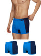 XYXX Mens Underwear Dualist IntelliSoft Antimicrobial Micro Modal Trunk Pack of 3 (Brilliant Blue & Black Iris;Brilliant Blue &