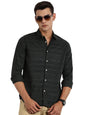 Thomas Scott Long Sleeve Embroderied Casual Shirt for Men Olive