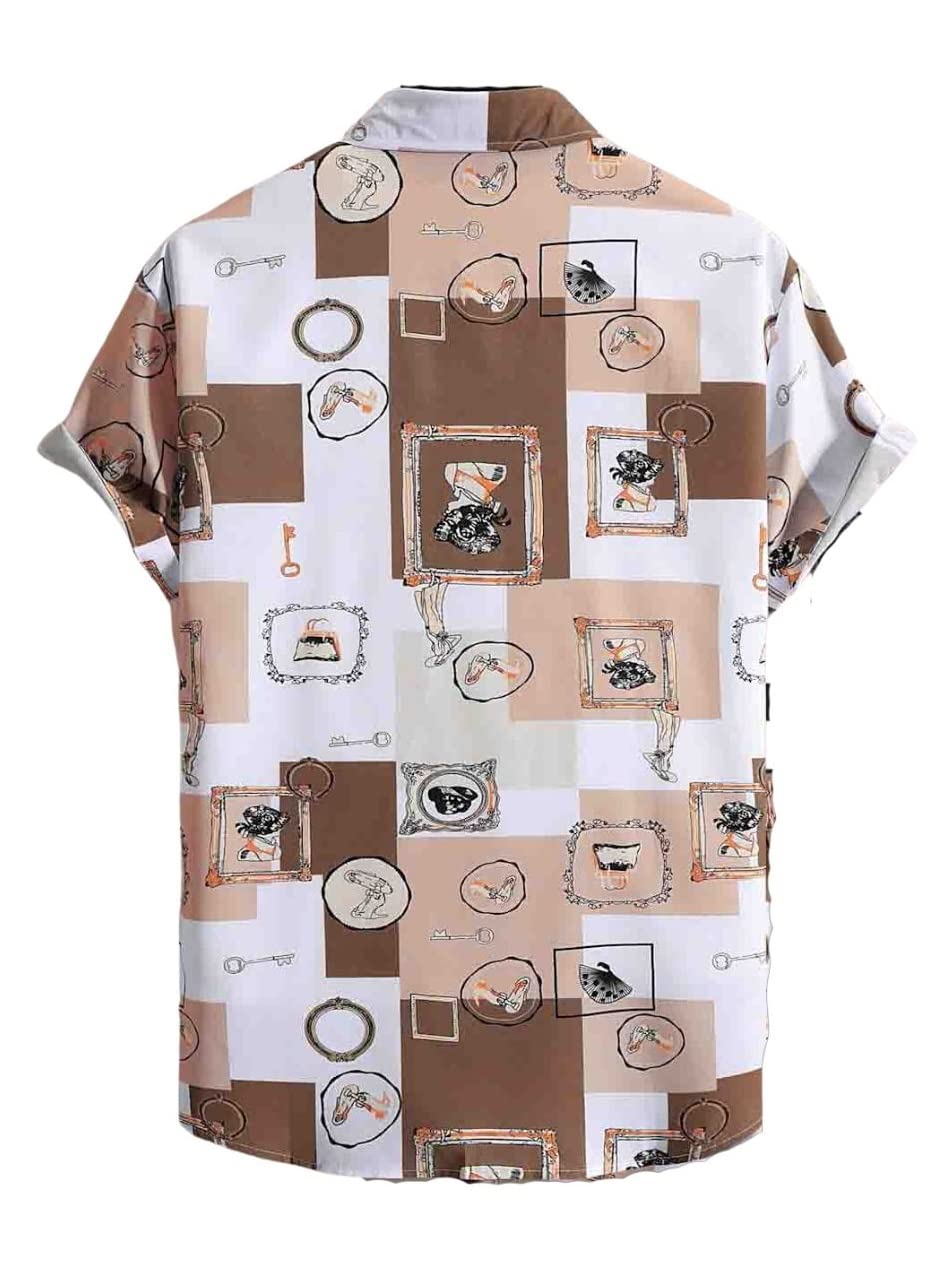 Leriya Fashion Shirts For Men || Rayon Block Print & Preppy Short Sleeves Shirt || Revere Coller MenS Shirts || Beach || Outing