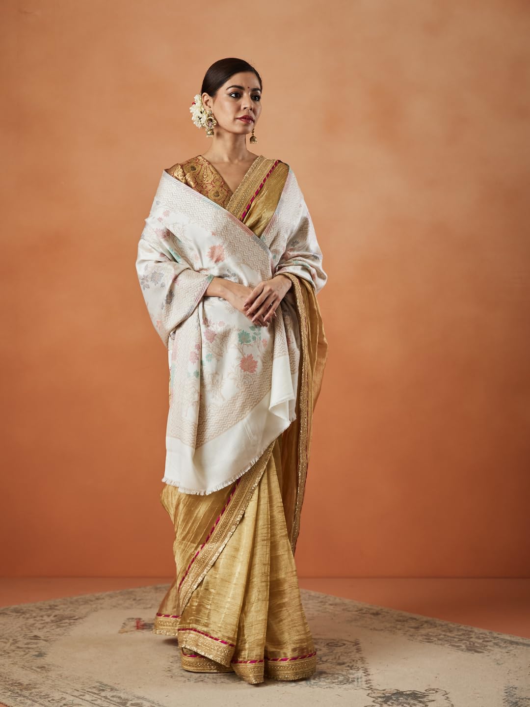 Pashmoda Women Nayab Kaani Wool Blend Stole (Size : 71X203 CM)