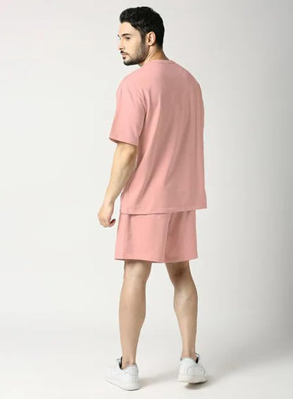 ELLITI Cotton Blend Casual Round Neck Printed T-Shirt and Shorts Set, Mens Pyjama Co-Ord Set, Sleepwear & Loungewear, Summer Ni