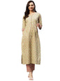 GoSriKi Women's Cotton Blend Straight Printed Kurta & Pant