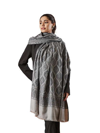 Pashmoda Women Shabnam Kashmiri Jamawar Woven Shawl (Size: 101X203 CM)