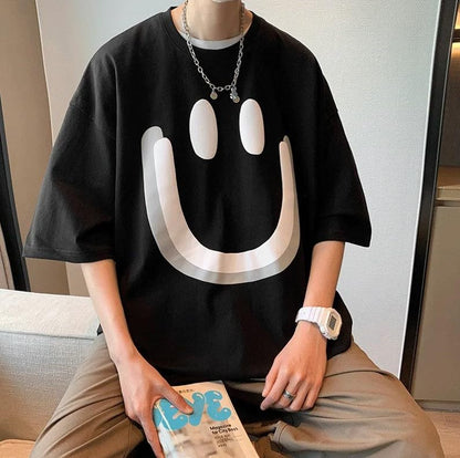 Thalasi Oversized Loose Baggy Fit Drop Shoulder Half Sleeves Pure Cotton The Original Anime Graphic Printed Oversized T-Shirt Fo
