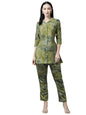 Aarika Womens Green Colour Silk Printed Co-ord Set