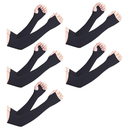 Xjarvis Men & Women Uv Protection Hand Sleeves With Thumb Hole Arm Sleeves For Unisex Sun Protection Sleeves For Running, Cricke