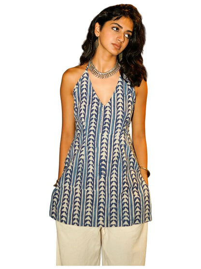 Anni Designer WomenS Rayon Viscose Kurti, Printed Stylish Fancy Tops For Women (Kaikasi Blue-Vks01_Xl_Blue_X-Large)