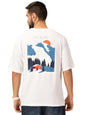 Thomas Scott Mens Oversized Fit T-Shirt (TSKOversized_White Les Alpes