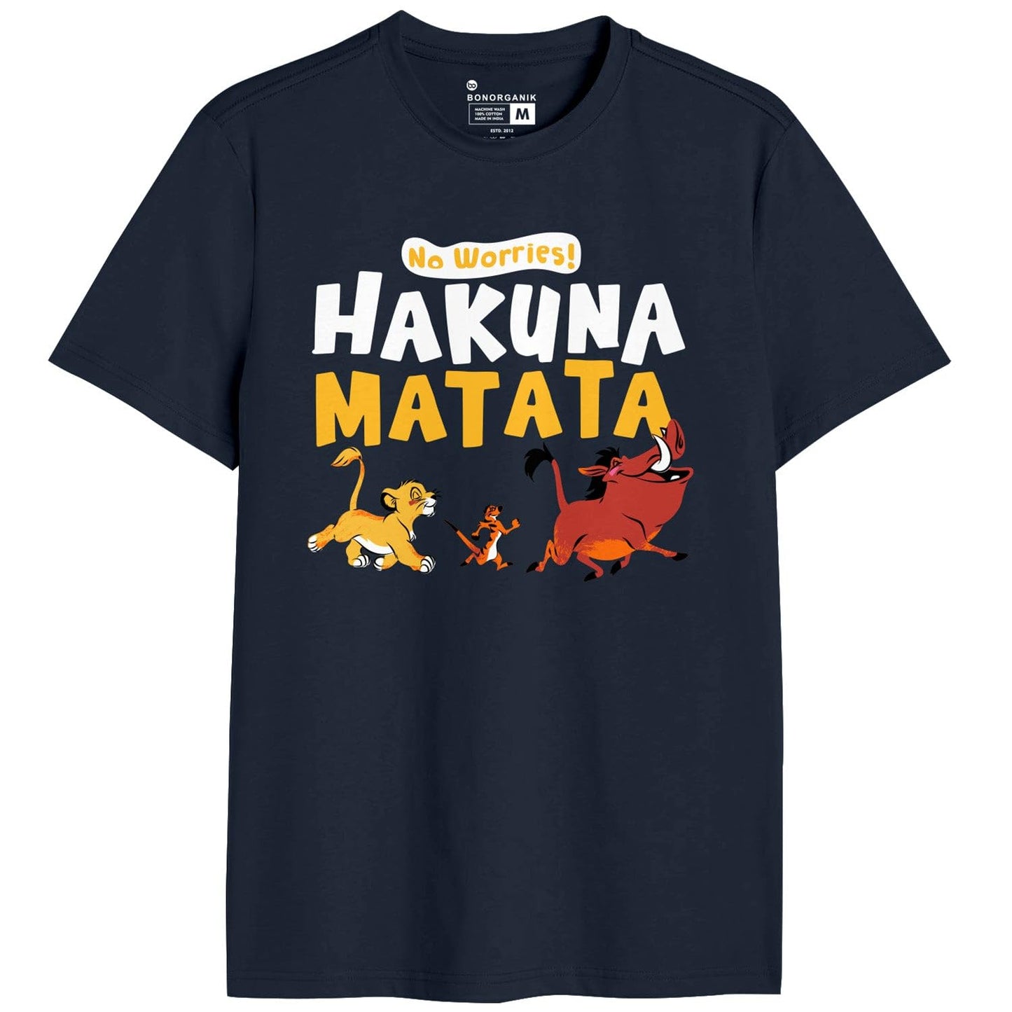 Bon Organik Mens Regular Fit T-Shirt (BON11442_Navy