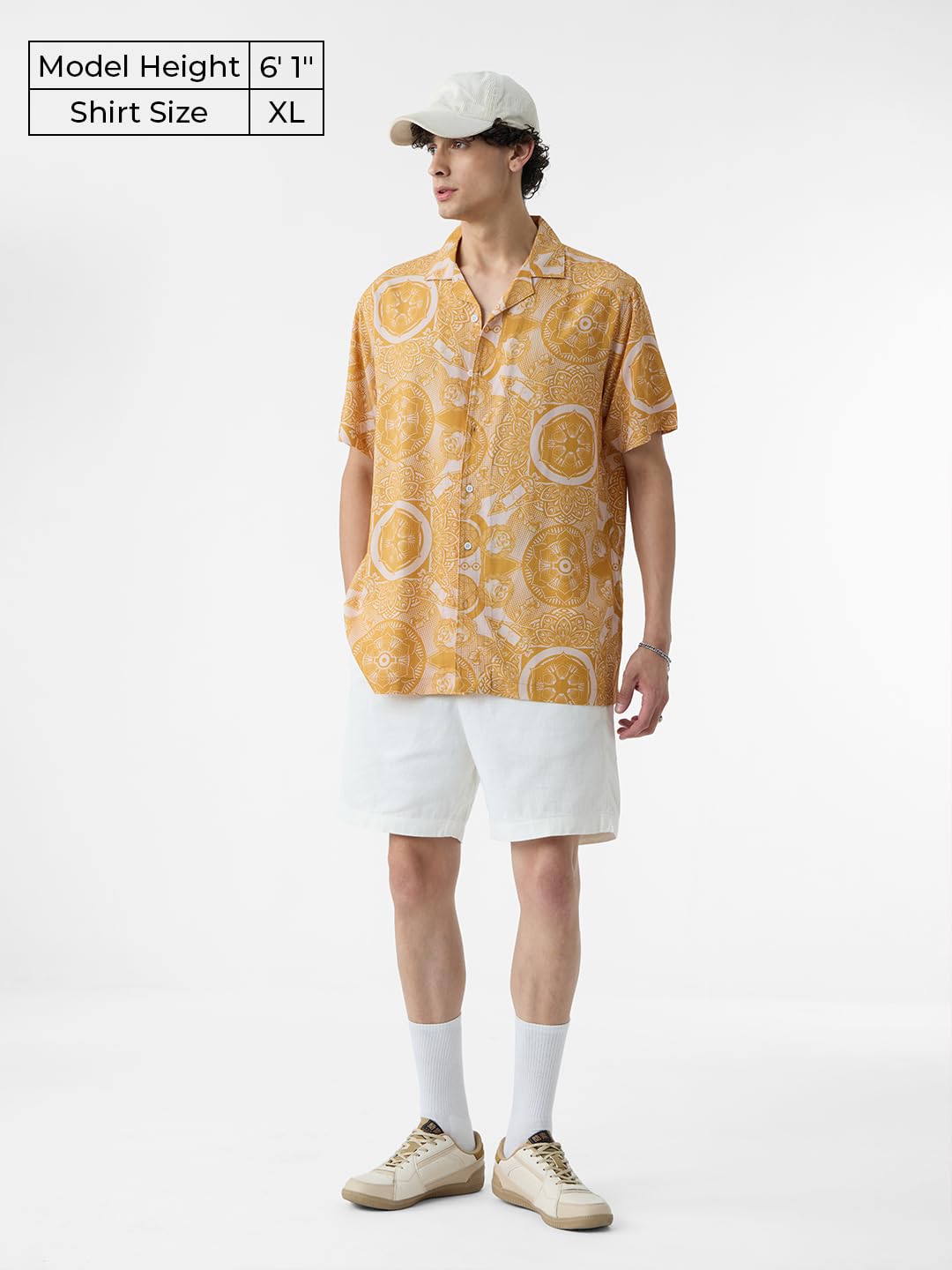 The Souled Store Minions: Kaleidoscope Men and Boys Short Sleeves Collared Neck Button Front Rayon Yellow All Over Printed Rayon
