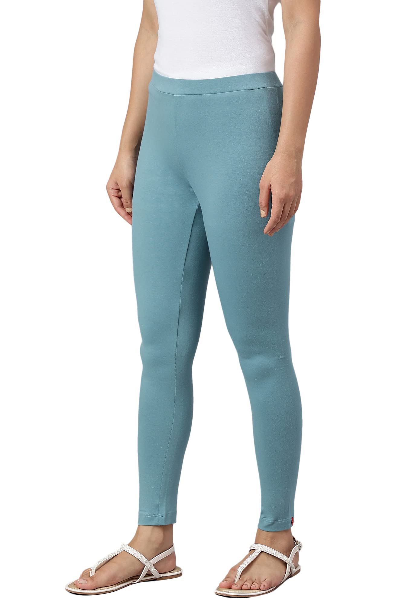 W for Woman Aqua Knitted Cotton Lycra Tights