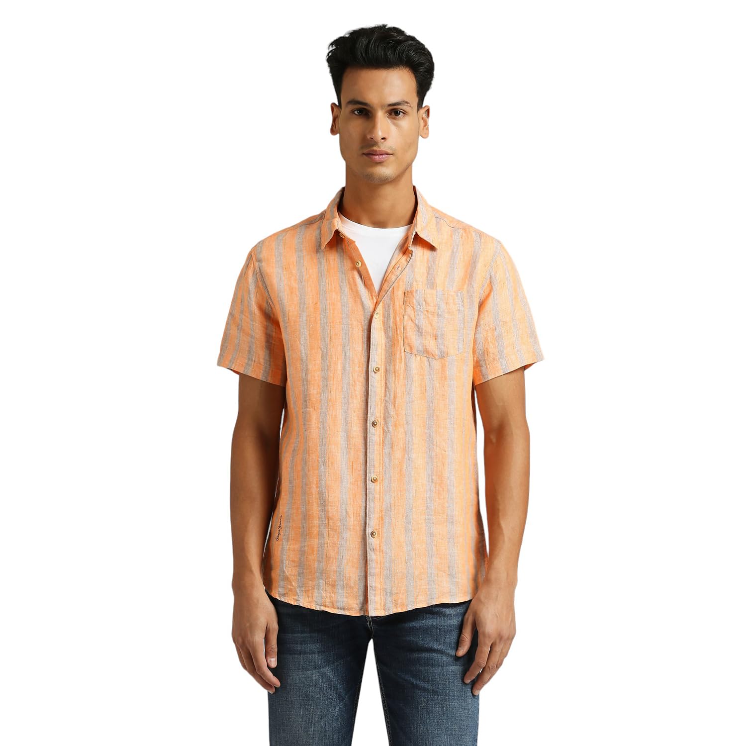 Esau Y/D Linen Stripe Shirt