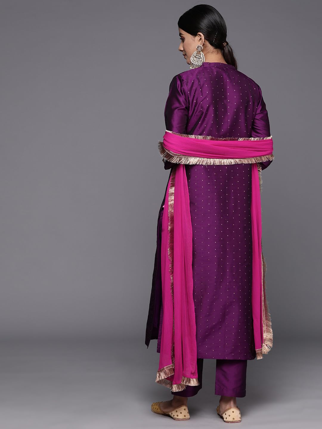 Varanga WomenS Silk Blend Kurta Set (Nv_Vskd31110_Vardup1212_Purple