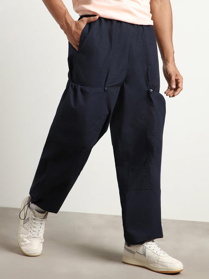 Nobero MenS Loose Sweatpants (1M-Bwjg-R0135_Navy Blue