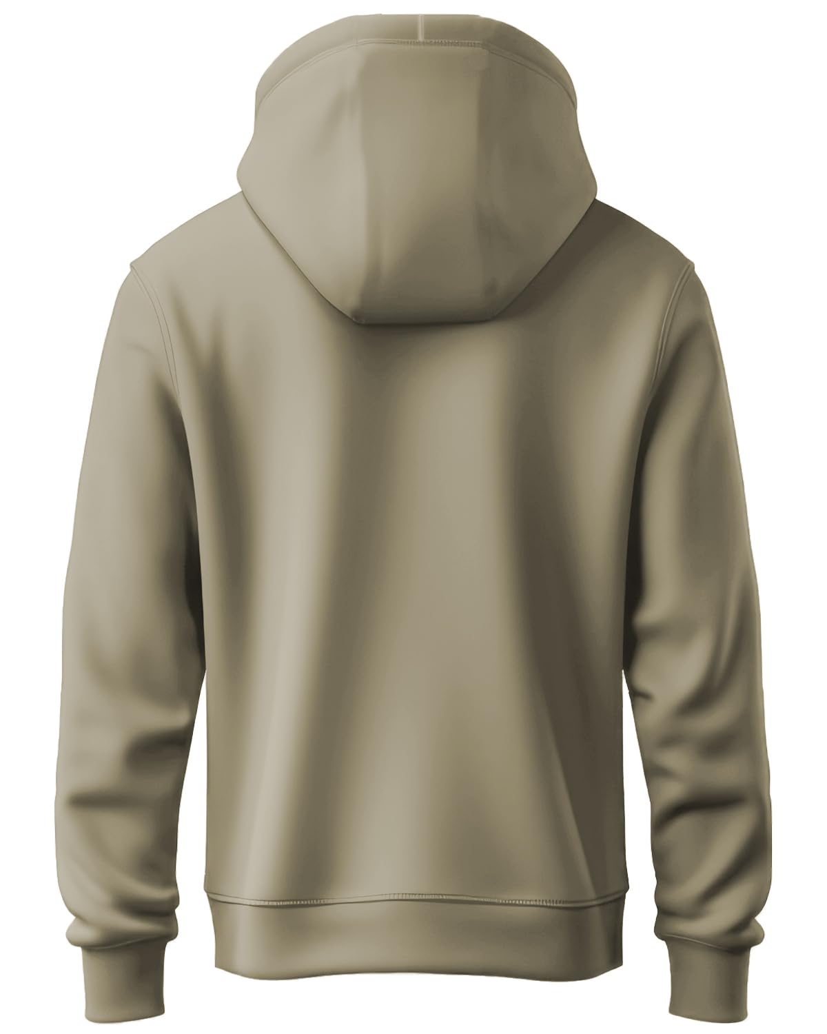 ADRO Mens Cotton Neck Hooded Sweatshirt (H24-FECT-BE_Beige