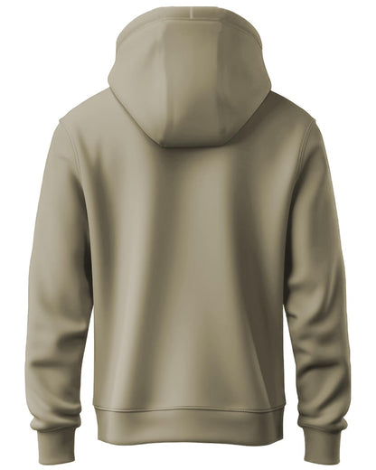 ADRO Mens Cotton Neck Hooded Sweatshirt (H24-FECT-BE_Beige