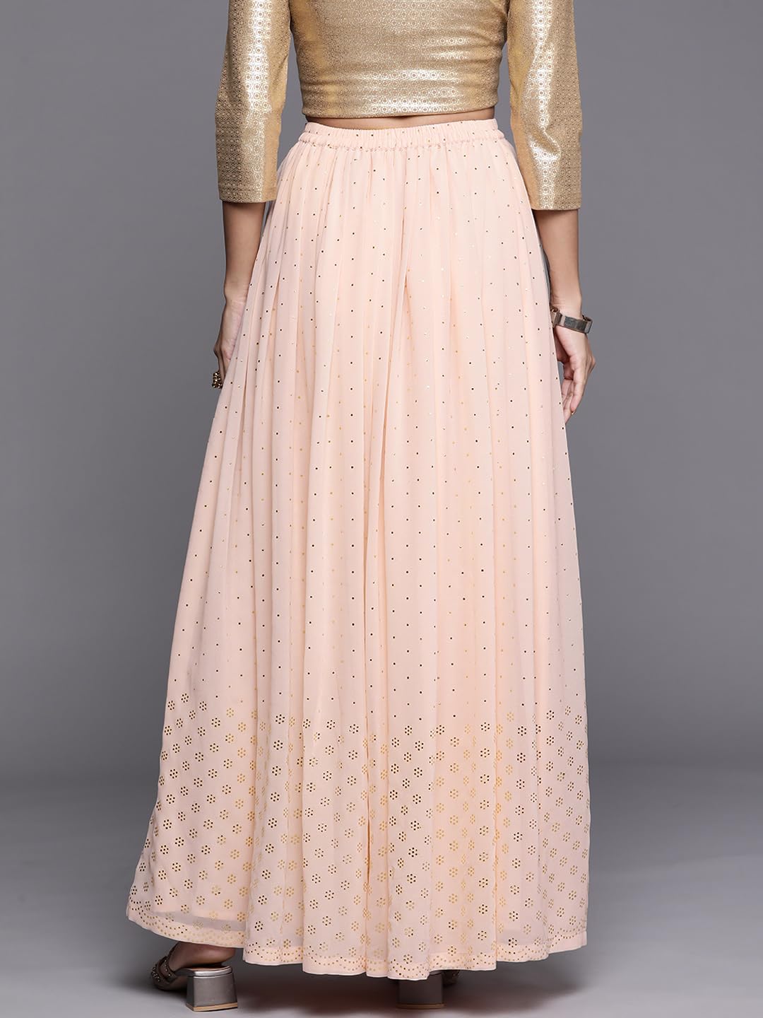Libas Polyester Classic Skirts Pink