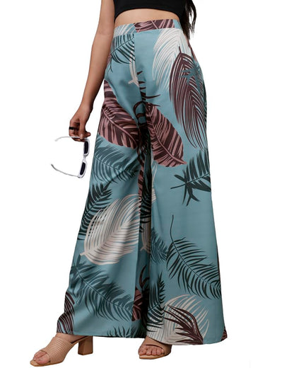 Eyebogler Women Graphic Printed Pure Cotton Palazzo