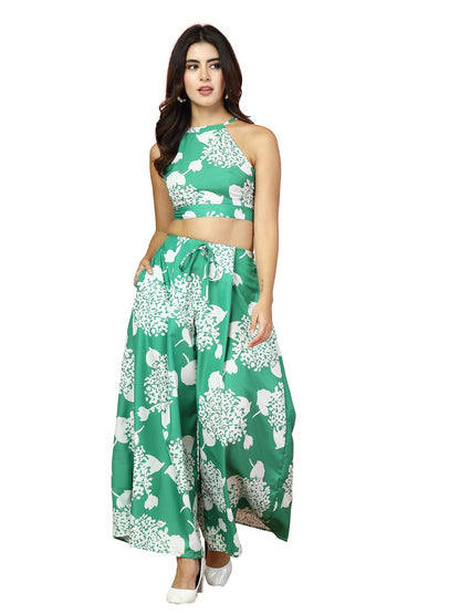 Oomph! WomenS Crepe Top And Trouser Pant Set |Two Piece Co-Ord Set | Wester Wear Regular Fit | Stylish Multipurpose Top - Botto