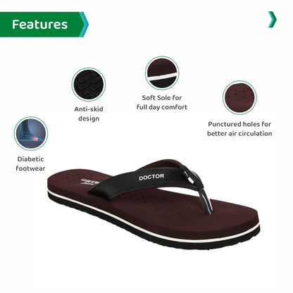 Ortho Joy WomenS Doctor Orthopedic Soft Slippers - Brown