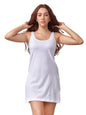 Lyra WomenS Pure Cotton Stretchable Camisole/Kurti Slip With High Side Slits White