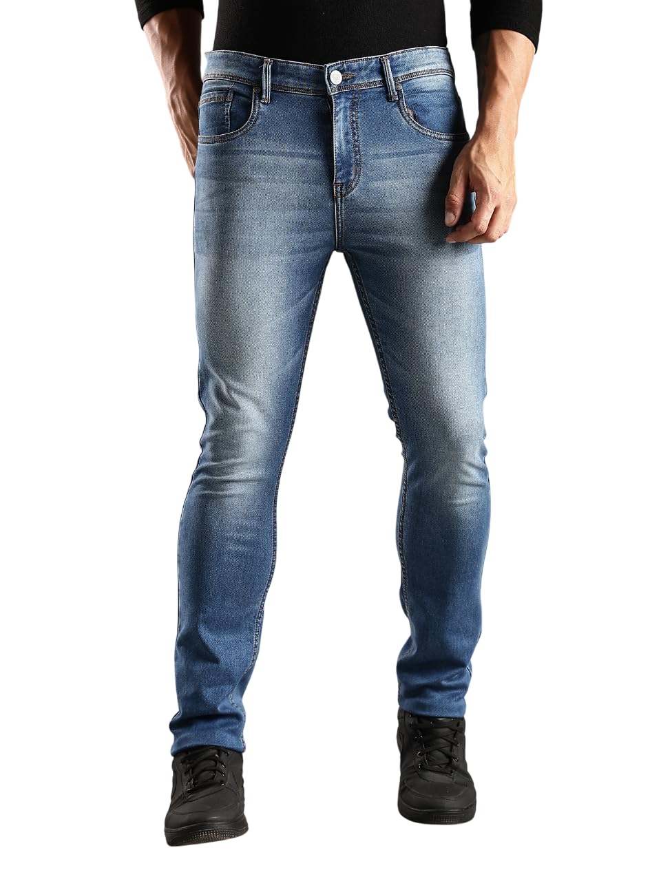 Thomas Scott Mens | Mild Fade | Stright Fit | Denim | Regular Wear | Stretchable | Casual Jeans for Men