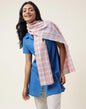 Fabindia Pink Cotton Blend Hand Woven Stole | Free Size | Celebration | 1 Stole - 2111914PINK