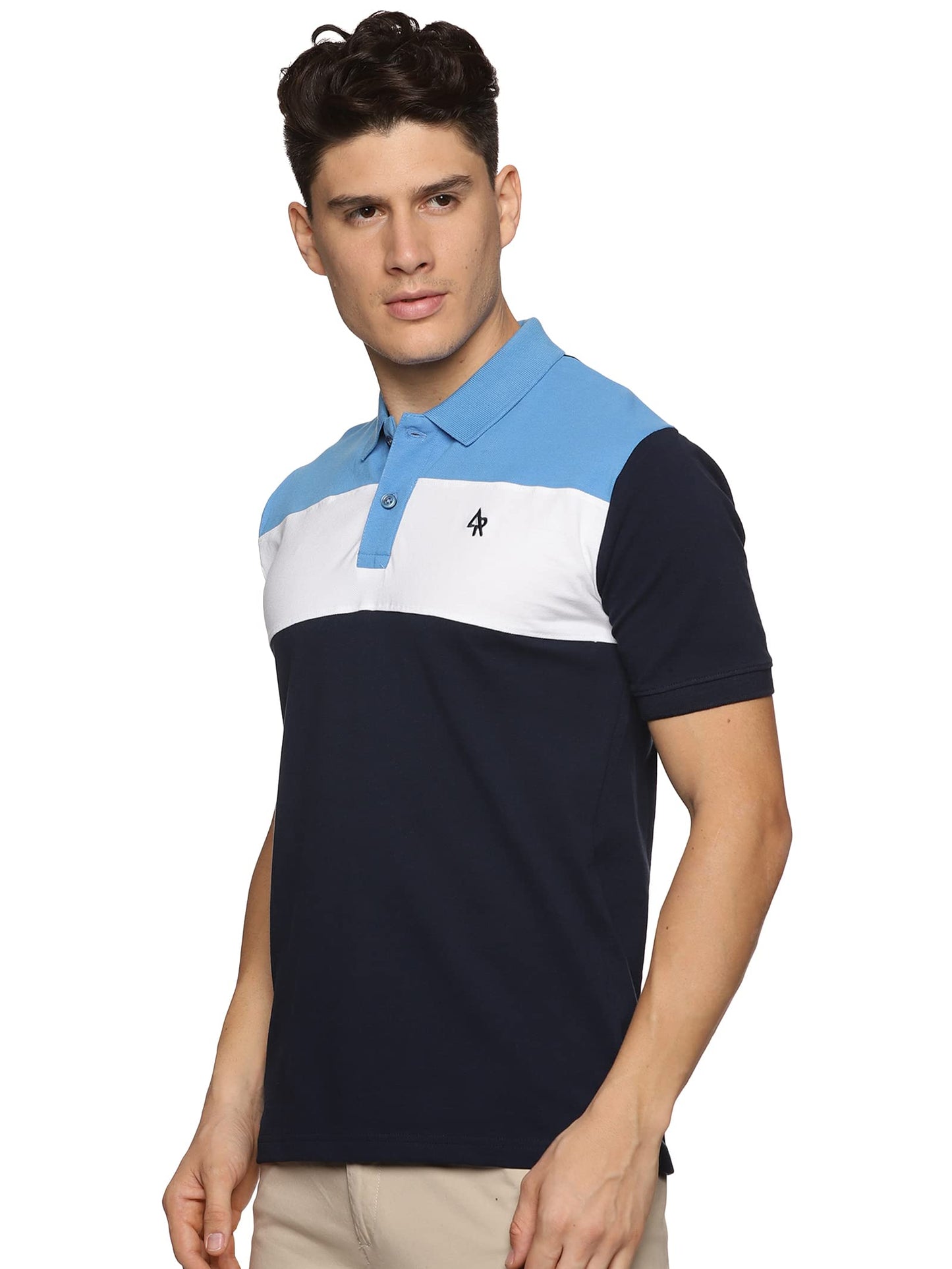 ADRO Premium Polo T-Shirt for Men (PN23-S4-SKWHNB-SK_SkyBlue)