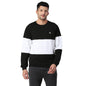 Pepe Jeans Mens Cotton Blend Mark Color Block Crew Neck Regular Sweatshirt, Black,Large