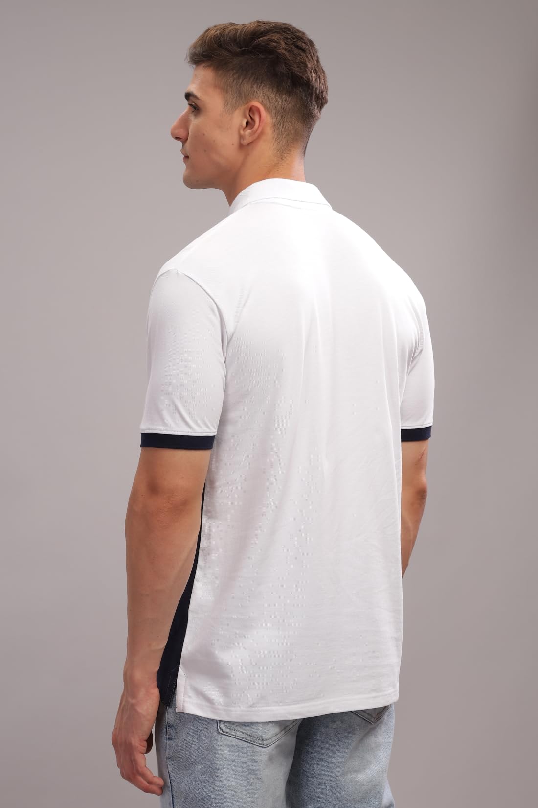 ADRO Regular Fit Polo Tshirt in 100% Cotton Multi Color Polo Also in Plus Size_PN24-L1-WHAQNB