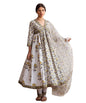 GRECIILOOKS WomenS Rayon Anarkali Printed V- Neck Kurta With Palazzo & Dupatta | Ethnic Set | Dupatta Set | Suit Set | Kurta An