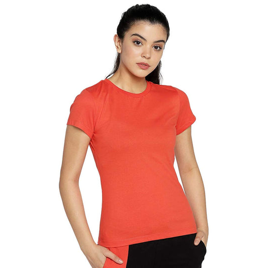 Bewakoof Womens 100% Cotton T-Shirt - Slim Fit, Round Neck, Half Sleeves