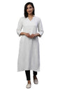 Aurelia WomenS Rayon Regular Kurta (24Fea15023-606392_White