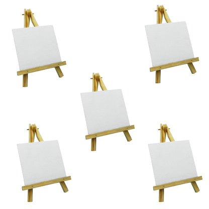 Eduway 6 Inch Mini Wooden Display Easel Tripod Stand For/Sketch Accessories/Natural Craft/Art/Painting/Mini Canvas/Photo Frame/B