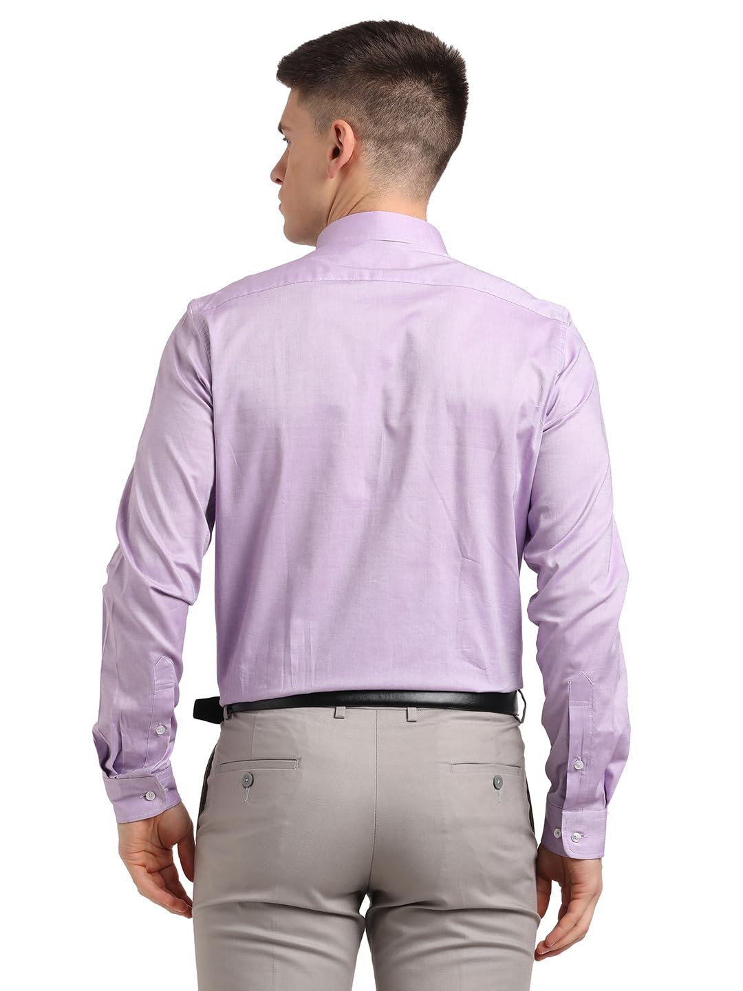 Turtle Men 100% Cotton Purple Solid Slim Fit Full Sleeve Formal Shirt