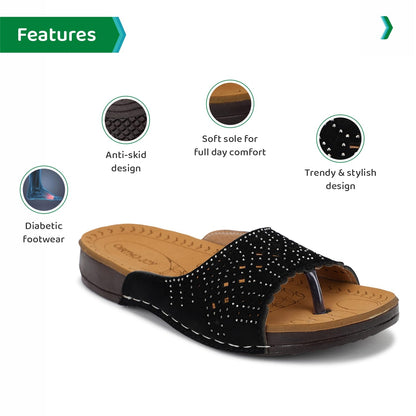 Ortho Joy Doctor Fancy Slipper For Women || Orthopedic WomenS Slipper || Regular Wear Slippers For Women