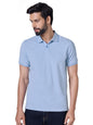 XYXX Accent Solid Halfsleeve Polo Tshirt for Men Sky Blue