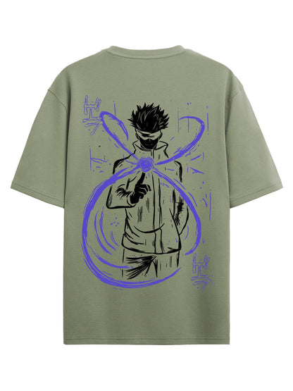 ADRO Oversize T Shirt for Men | Drop Shoulder Cotton T Shirt | Anime Oversize T-Shirt | Luffy T Shirt Gear 5| Trendy Front and B