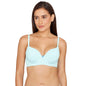 Zivame Womens Rayon Heavily Padded Wire Free Medium Coverage Bra Blue