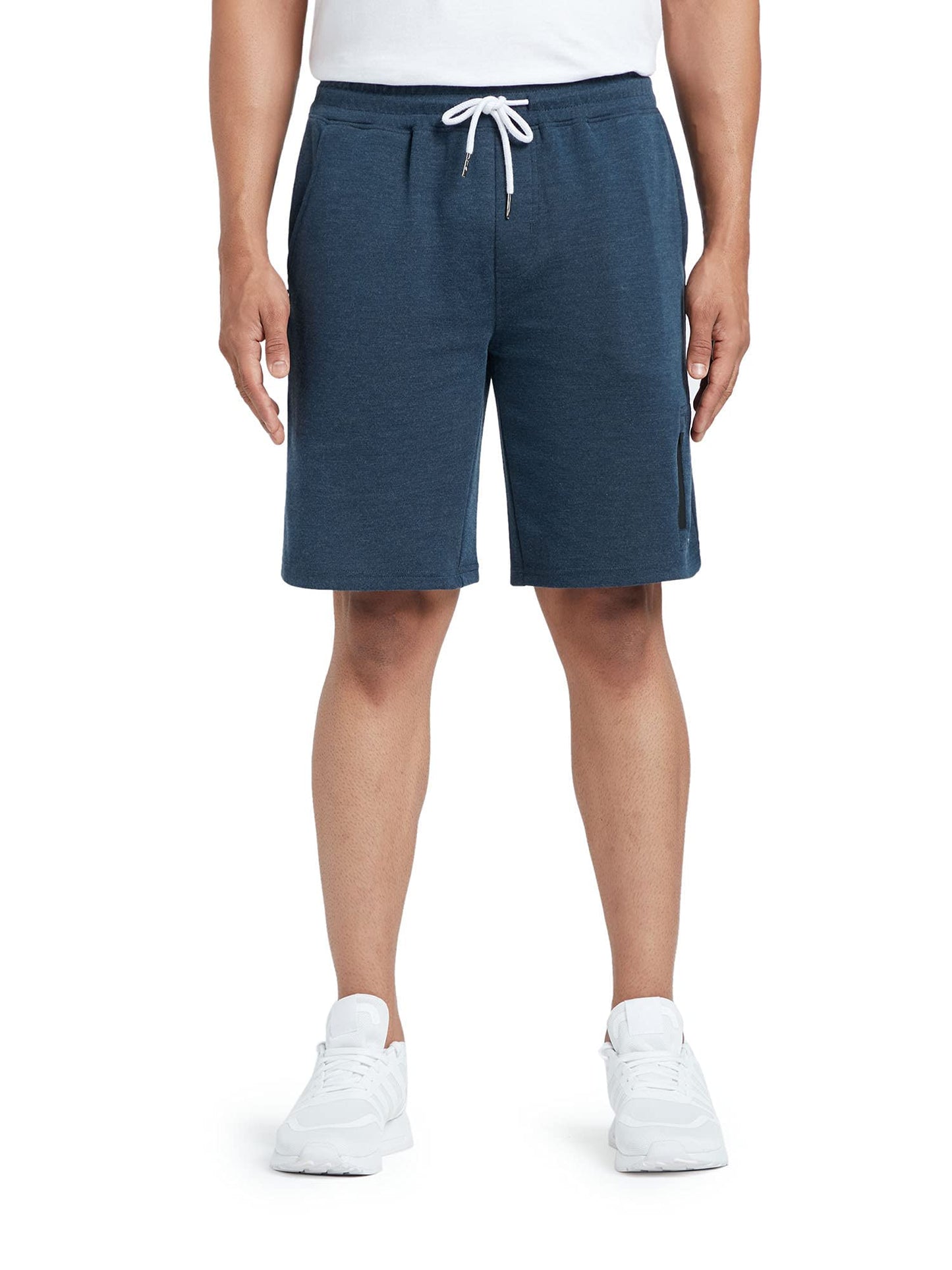 XYXX Athleisure Mens Cotton Melange Shorts | Ultra-Smooth Casual Everyday Wear | Tailored Relaxed Fit Solid Hype Shorts with Zi
