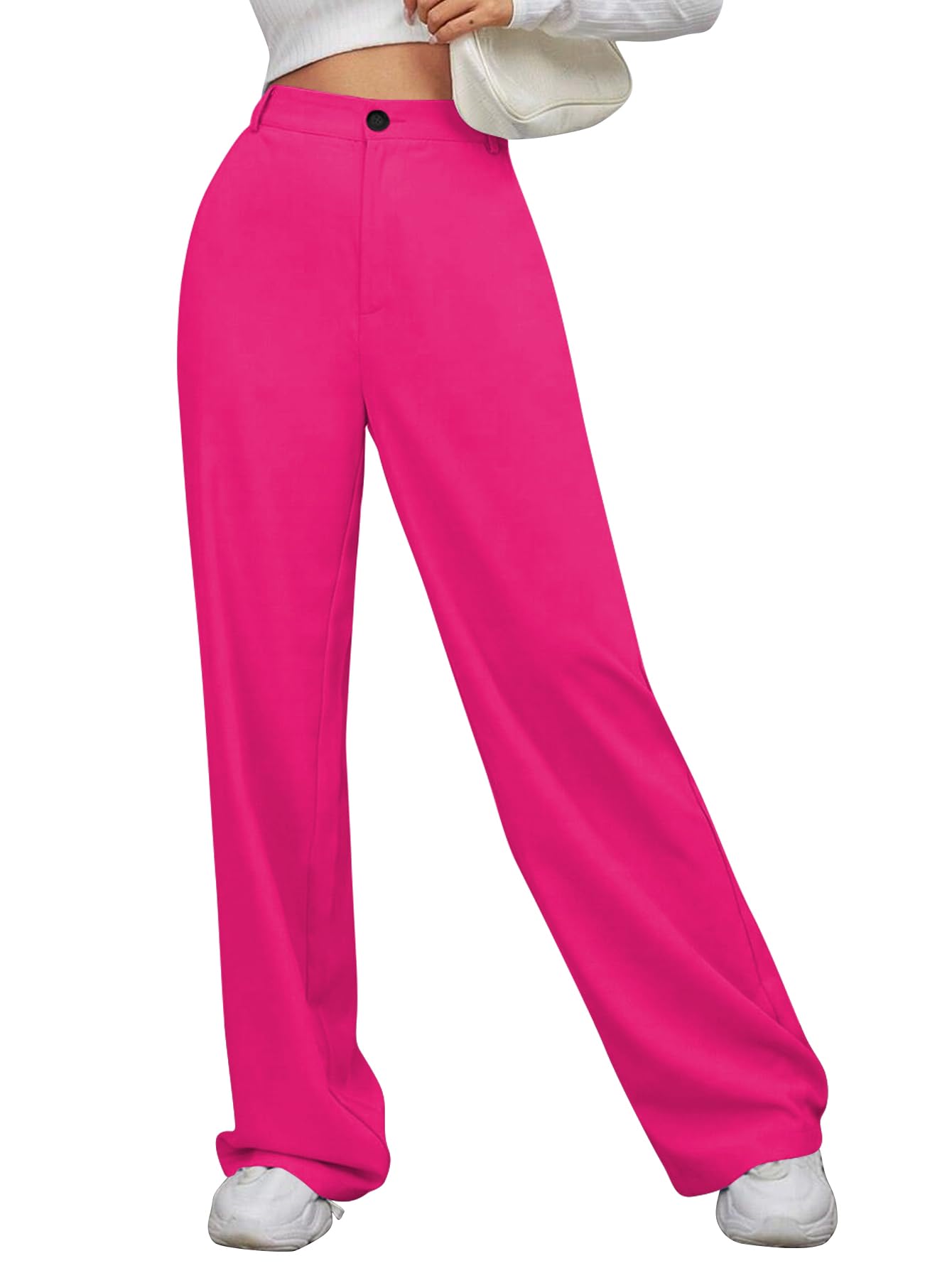 Toochki Trouser for Women | High Waist Trousers for Womens | Summer Track Pants | Casual Lycra Pant | Pink