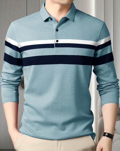 Noble Monk MenS Regular Fit Polo T Shirt |Full Sleeves |Collar Tshirts | Casual T-Shirt For Men