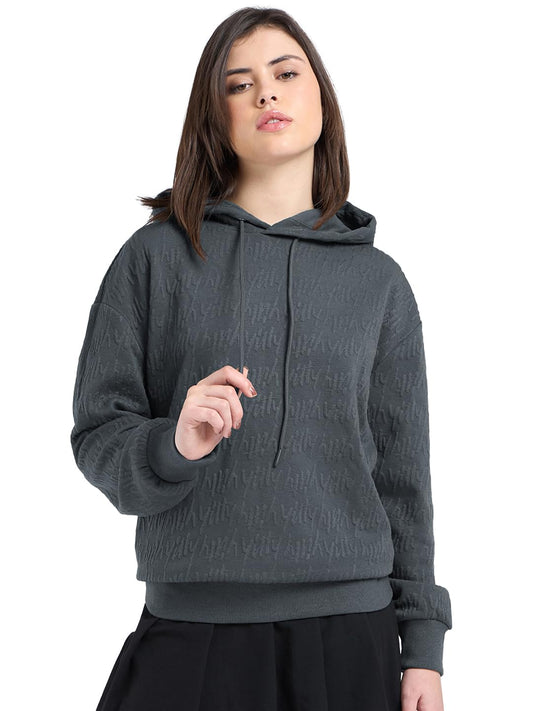 Bewakoof WomenS Solid Oversized Hoodie_602498_Grey_L