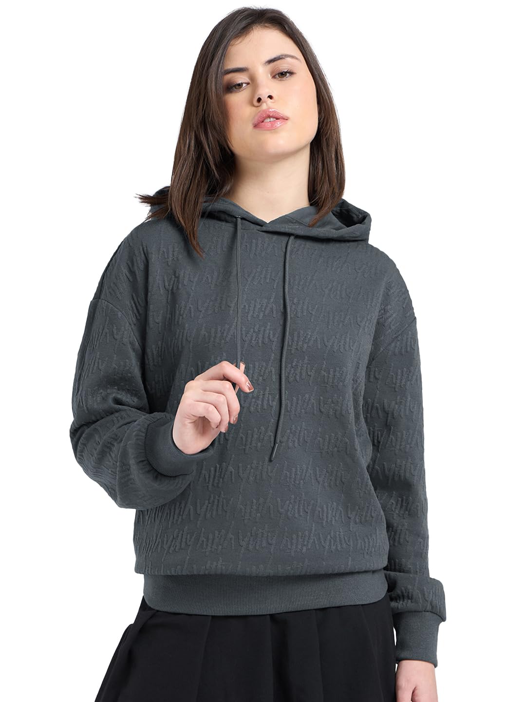 Bewakoof WomenS Solid Oversized Hoodies_602506_Green_L