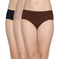 Zivame Womens Cotton Blend Classic Solid Hipster Panties (Pack of 3) (ZI28C0-Roeb Cho Fon B Bea_Roeb