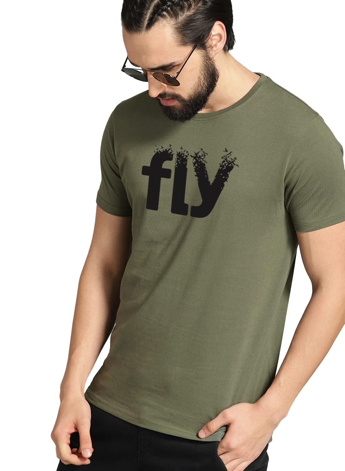 ADRO Fly Mens Cotton Printed T-Shirts (R21-M-FLY)
