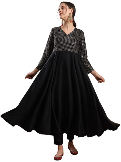 ANNI DESIGNER Women Viscose Rayon Kurta Pant with Dupatta Set