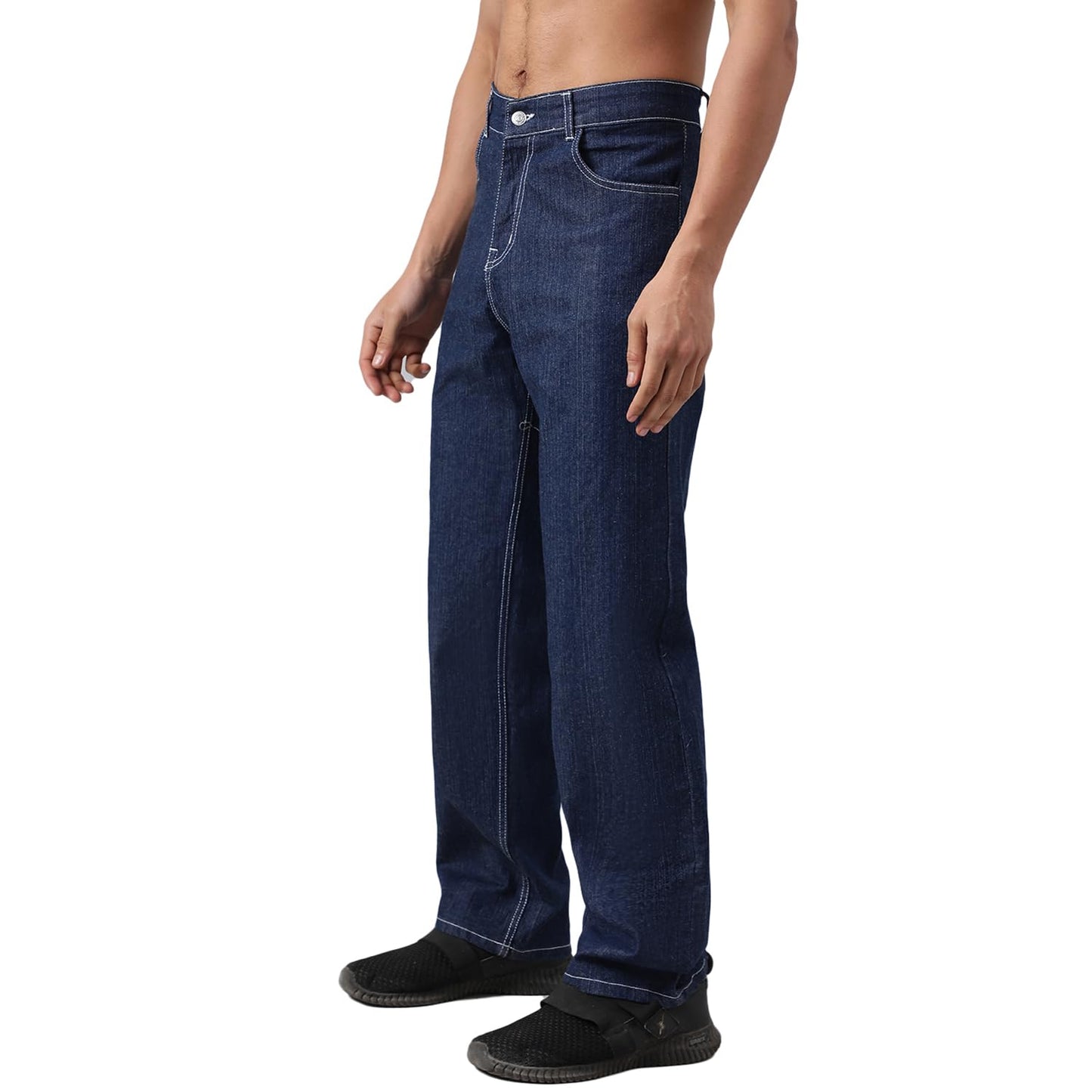 Kotty MenS Cotton Lycra Blend Relaxed Fit Mid Rise Jeans